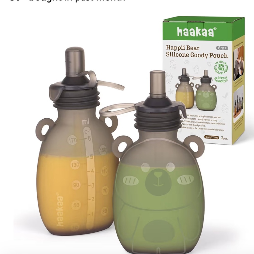 Haakaa Happii Bear Silicone Goody Pouches